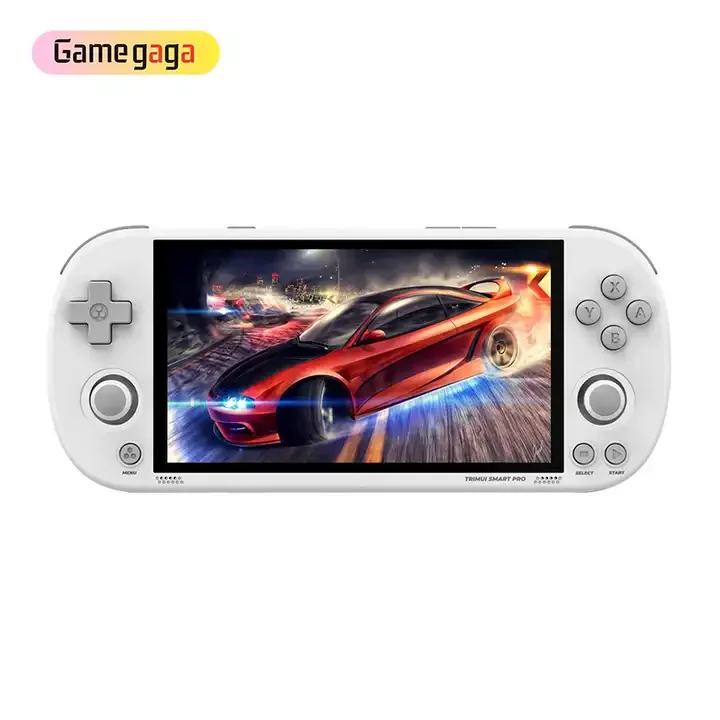وحدة تحكم ألعاب محمولة L Trimui Smart Pro 4.96 بوصة IPS 1280x720 شاشة 5000 مللي أمبير في الساعة مشغل ألعاب فيديو للأطفال