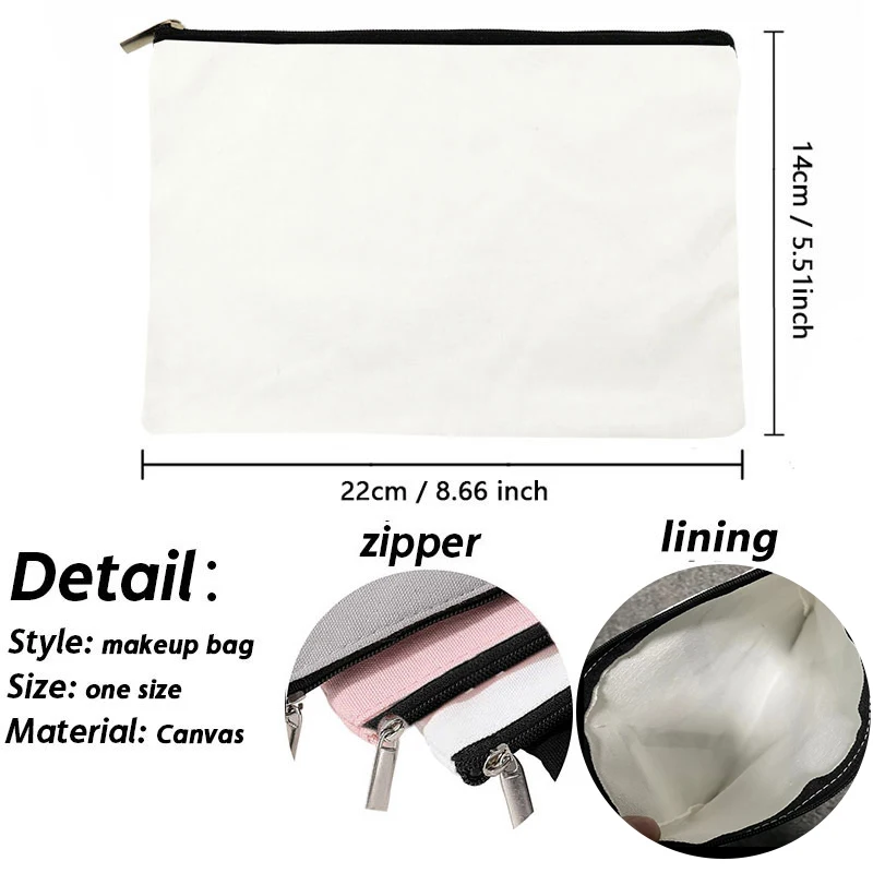 A-Z iniziale trucco borse cosmetiche organizzatore Trendy Canvas Zipper Clutch Gift for Mom rossetto Jewelry Storage Bag portamonete