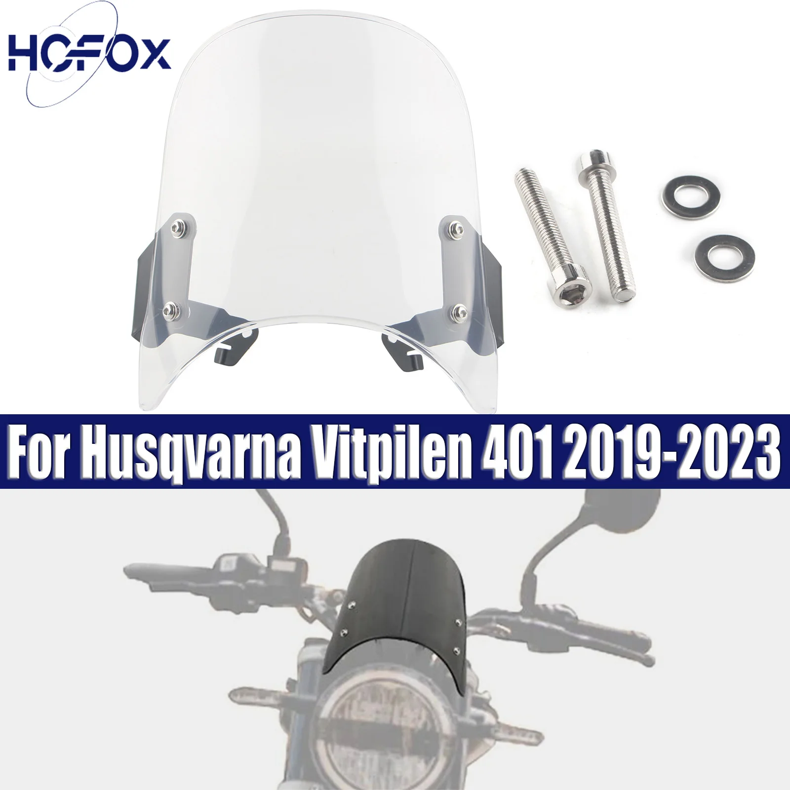 

Motorcycle Windshield Windscreen Wind Deflectors For Husqvarna Vitpilen 401 2019-2023