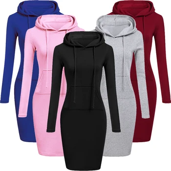 Women’s Hooded Sweatshirt Dress 1