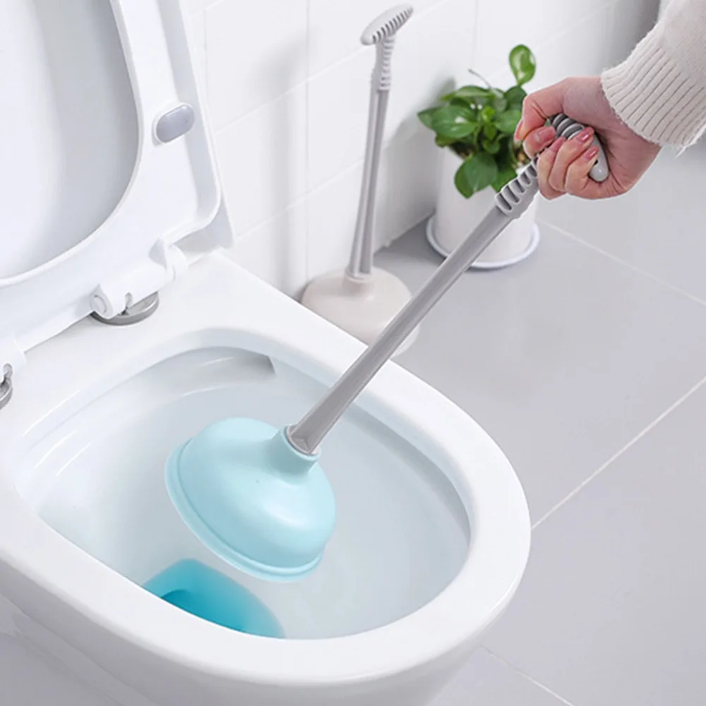 Easy Operate Heavy Duty Toilet Plunger Household Powerful Drain Cleaner Durable Anti-slip Pipe Unblocker Toilet Unclog