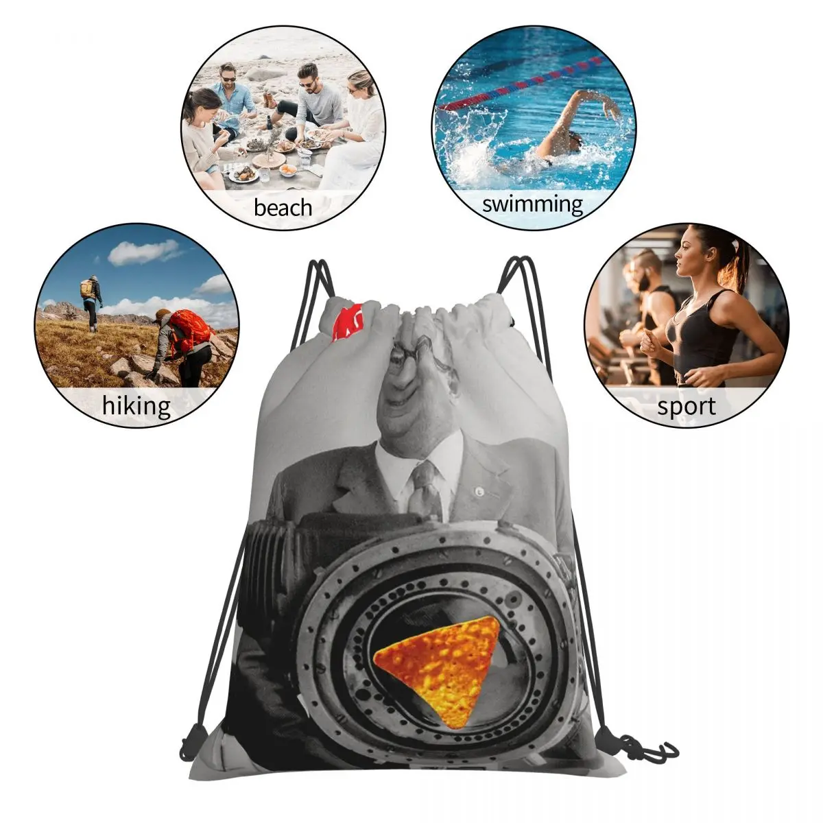 Felix Wankel Rotary Engine Backpacks Portable Drawstring Bags Drawstring Bundle Pocket Sports Bag Book Bags For Man Woman School