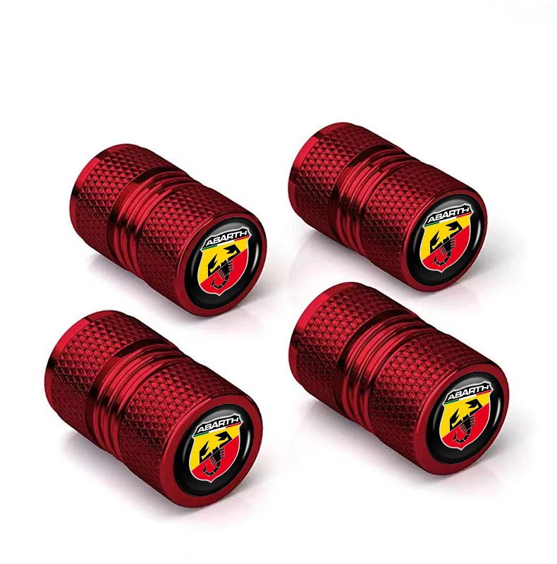 Aluminum Car Tire Valve Stem Caps for Cars Bike Trucks Motorcycles For FIAT Abarth 500 Grande Punto Ducato Tipo Stilo UNO Astra