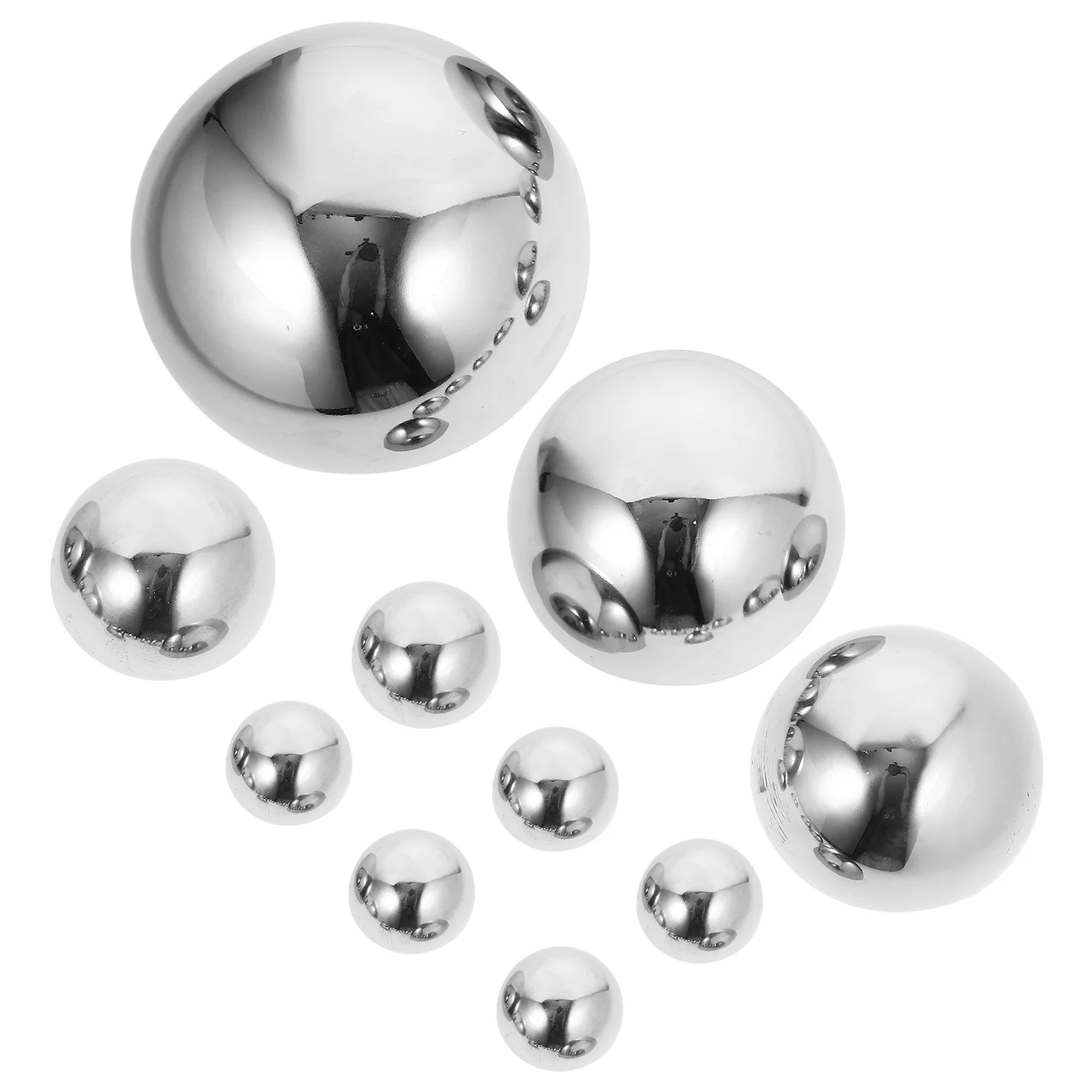 

10 Pcs Stainless Steel Garden Mirror Ball Lanterns Solar Powered Reflection Half Reflective Gazing Globe Outdoor