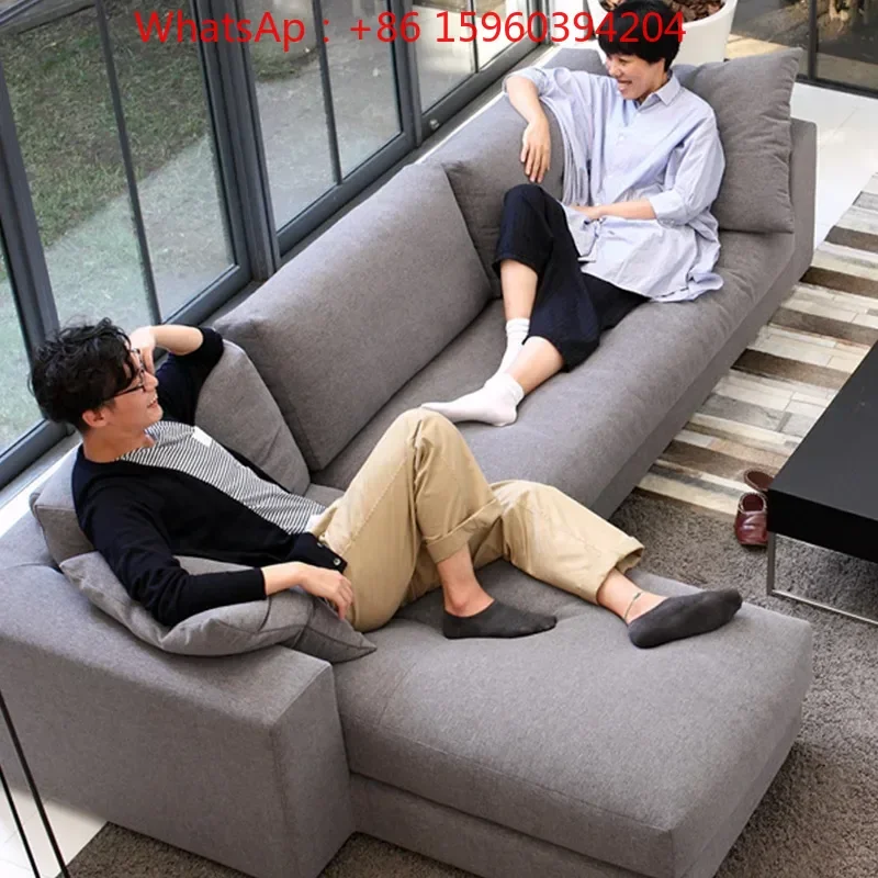Nordic corner fabric sofa combination modern simple large, small and medium-sized apartment living room bedroom latex sofa can