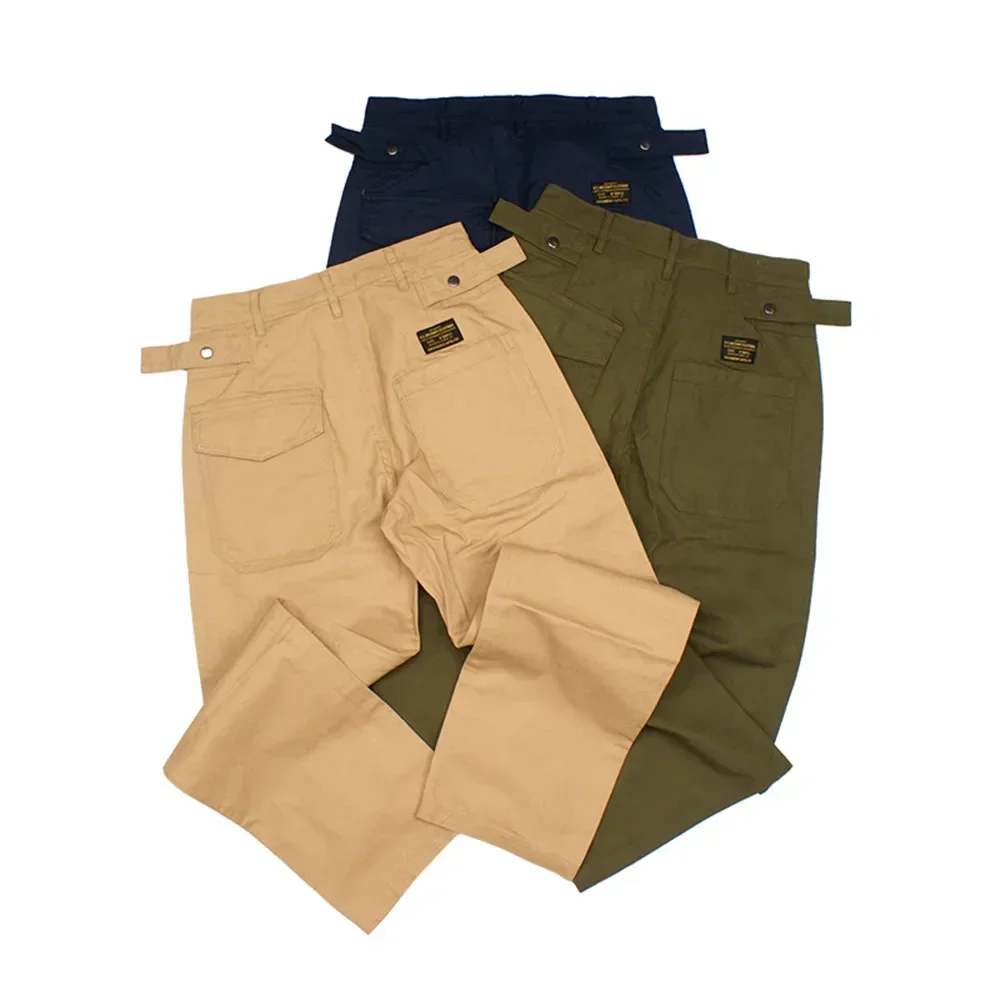 WW2 US Pants Soldier Uniform Khaki Vintage Men's Sweatpants Loose Casual Training  Tactical Pants