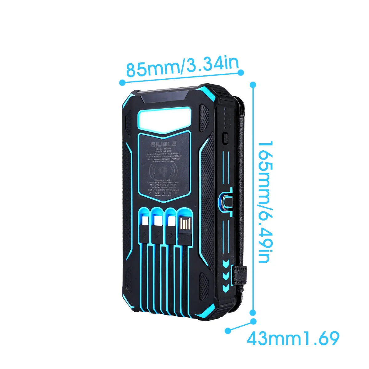 Solar Power Bank Schnelle 36800 mAh Drahtlose Ladegerät Powerbank für iPhone 17 Samsung S24 Huawei Xiaomi PD 18 W Schnelle lade Powerbank – Detail 9