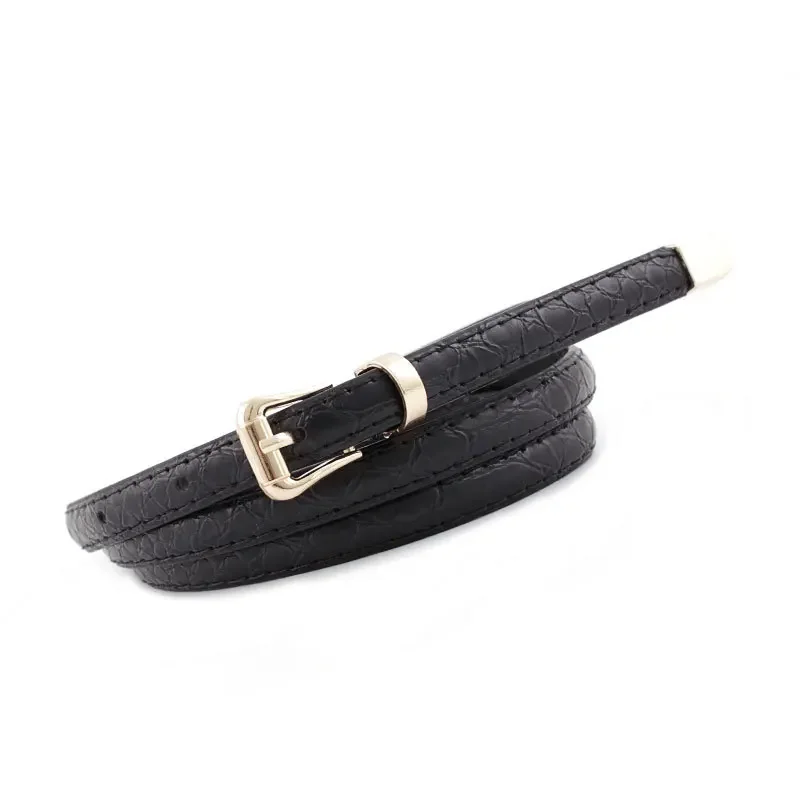 

Fashion Serpentine Pin Buckle Belts for Women Vintage Simple Style dress Jeans Thin Belt Cloth Accessories Adjustable Waistband