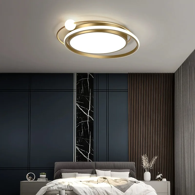 AiPaiTe modern minimalist bedroom light led scandinavian round study living room hallway ceiling chandelier.