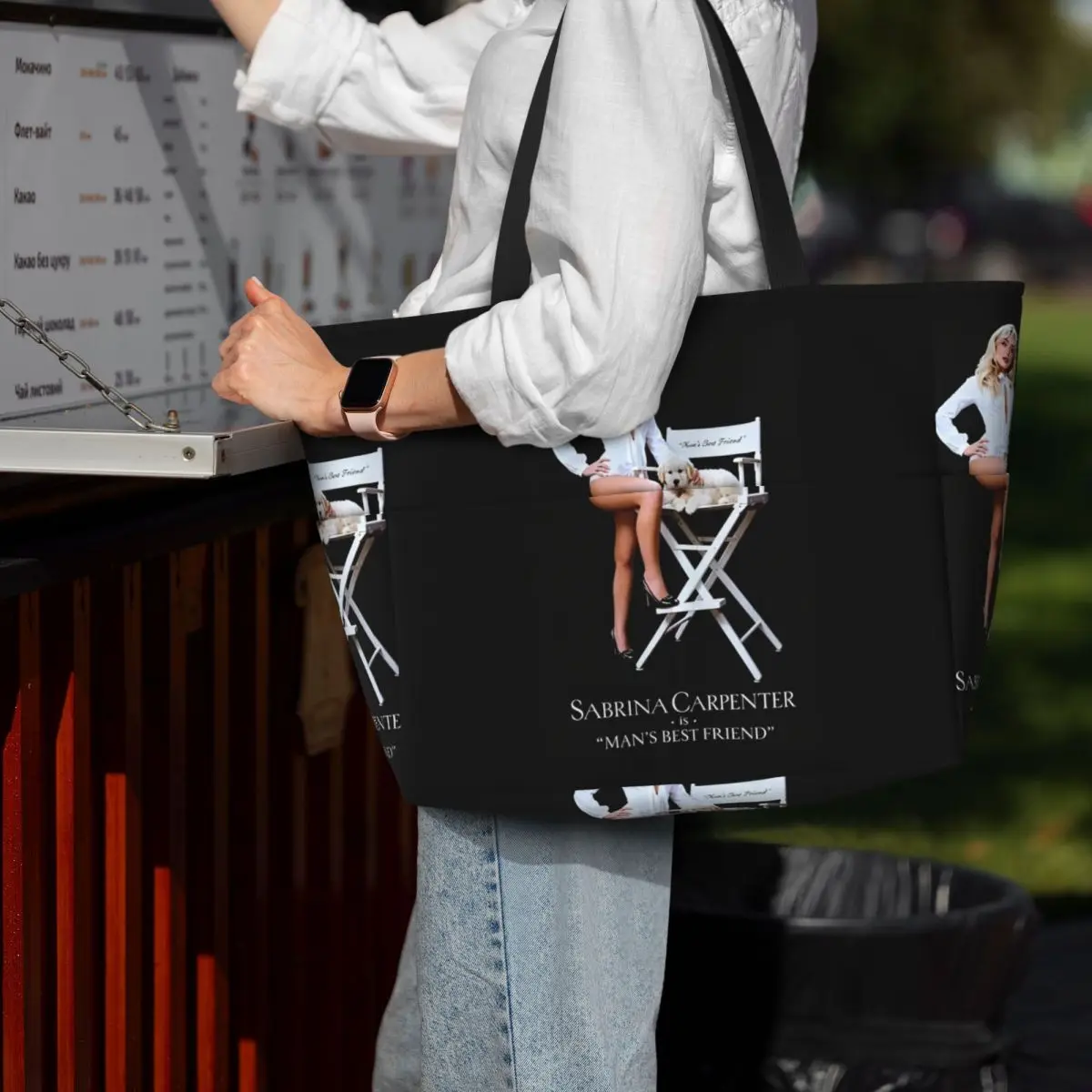 Sabrina Carpenter Best Friend Beach Tote Bag Sport Gym Yoga Duffle Large Tote Bag Women Travel Bag Fitness bag