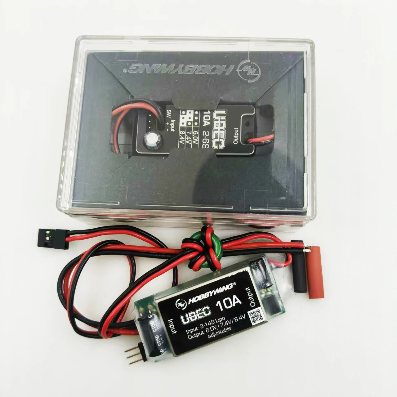 Hobbywing UBEC 10A modul regulator kecil tahan air penuh mendukung 2-6S/3-14S 6v 7.4v 8.4v untuk aksesori mobil yang dikendalikan Radio