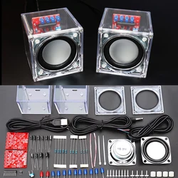 diy speaker kit 4Ohm 3W 1 pair with shell diy electronic soldering kit USB 5V1A