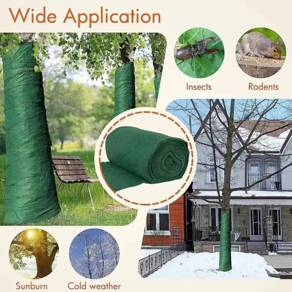 Cotton Tree Protection Tape Coldproof Green Plant Antifreeze Cover Keep Warm Moisture Retention Plant Bandage Wrap