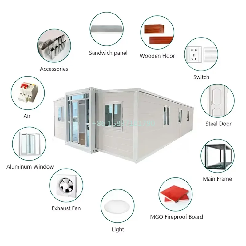 Modular Container House Expandable Tiny Home Office Cabin Folding House Mobile Folable Container House Tiny Homes Ready To Ship