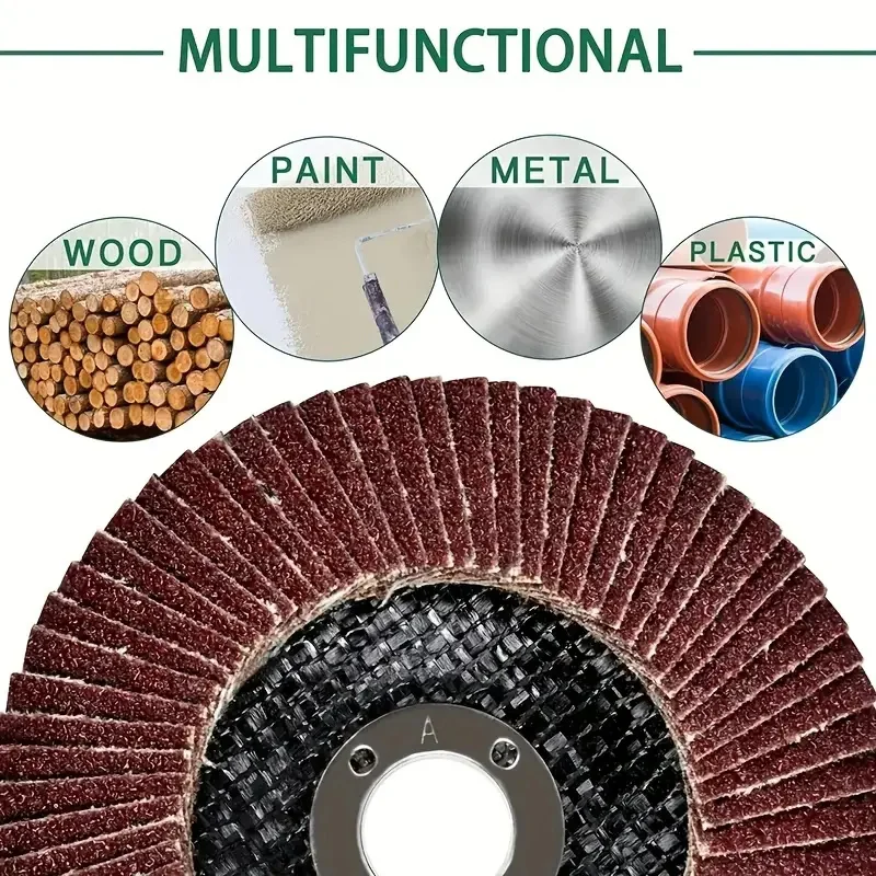 Aluminum Oxide 1pc 4 5 Inch Flap Disc 40 80 120 Grit Assorted Abrasive Grinding Sanding Wheel for Grinding Polishing