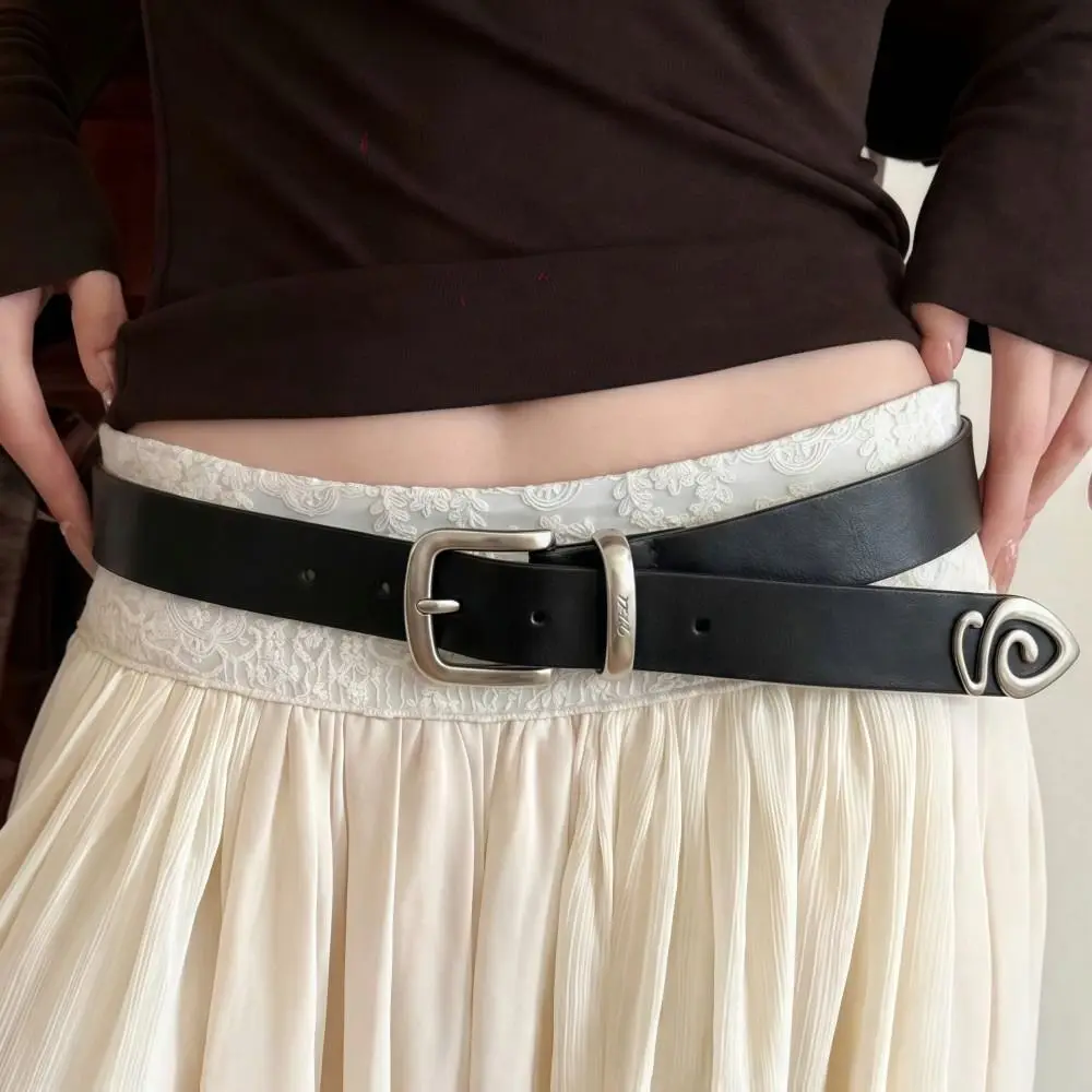 Hochwertiger Retro-Gürtel für Damen, schlichter Stil, PU-Leder, vielseitiger Taillengürtel, luxuriöser, einfarbiger Business-Gürtel, Unisex
