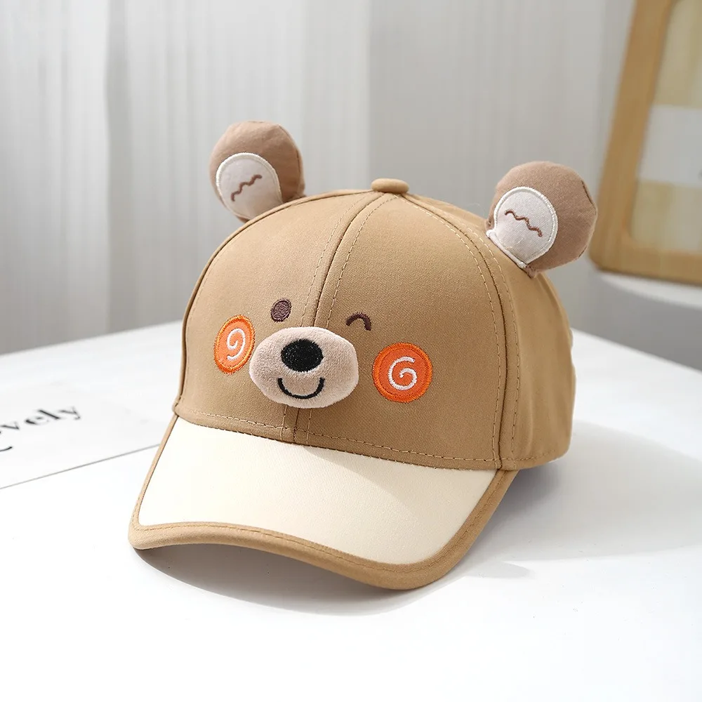 Trendy Breathable Capybara Peaked Cap Cotton Adjustable Baby Sunscreen Hat Lightweight Thin Cartoon Animal Cap Versatile