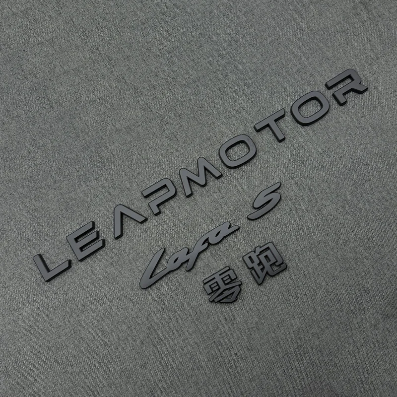 3D ABS black Leapmotor Lafa5 C10 C01 C16 Logo Sticker Letter Badge Original Labels C11 A10 B10 Front Rear Trunk Sign Decorative