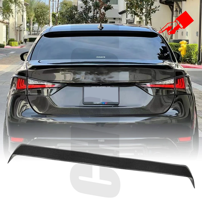 Real Carbon Fiber Rear Roof Spoiler Top Wing For Lexus GS350/ GS450 /F SPORT 2013-2015