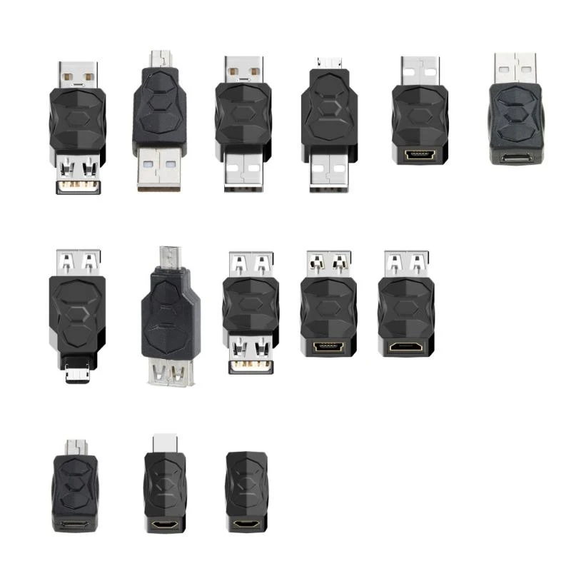 USB-auf-Micro-USB-Mini-USB-Adapter, Konverter, USB-Stecker, Buchse, Konverter, 480 Mbit/s