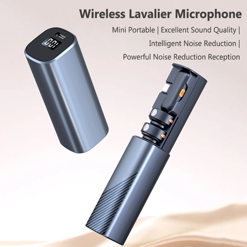 

Беспроводной петличный микрофон Plug&Play с шумоподавлением для интервью, видео, подкастов, видеоблог, прямой трансляции, чехол для зарядки с ящиком