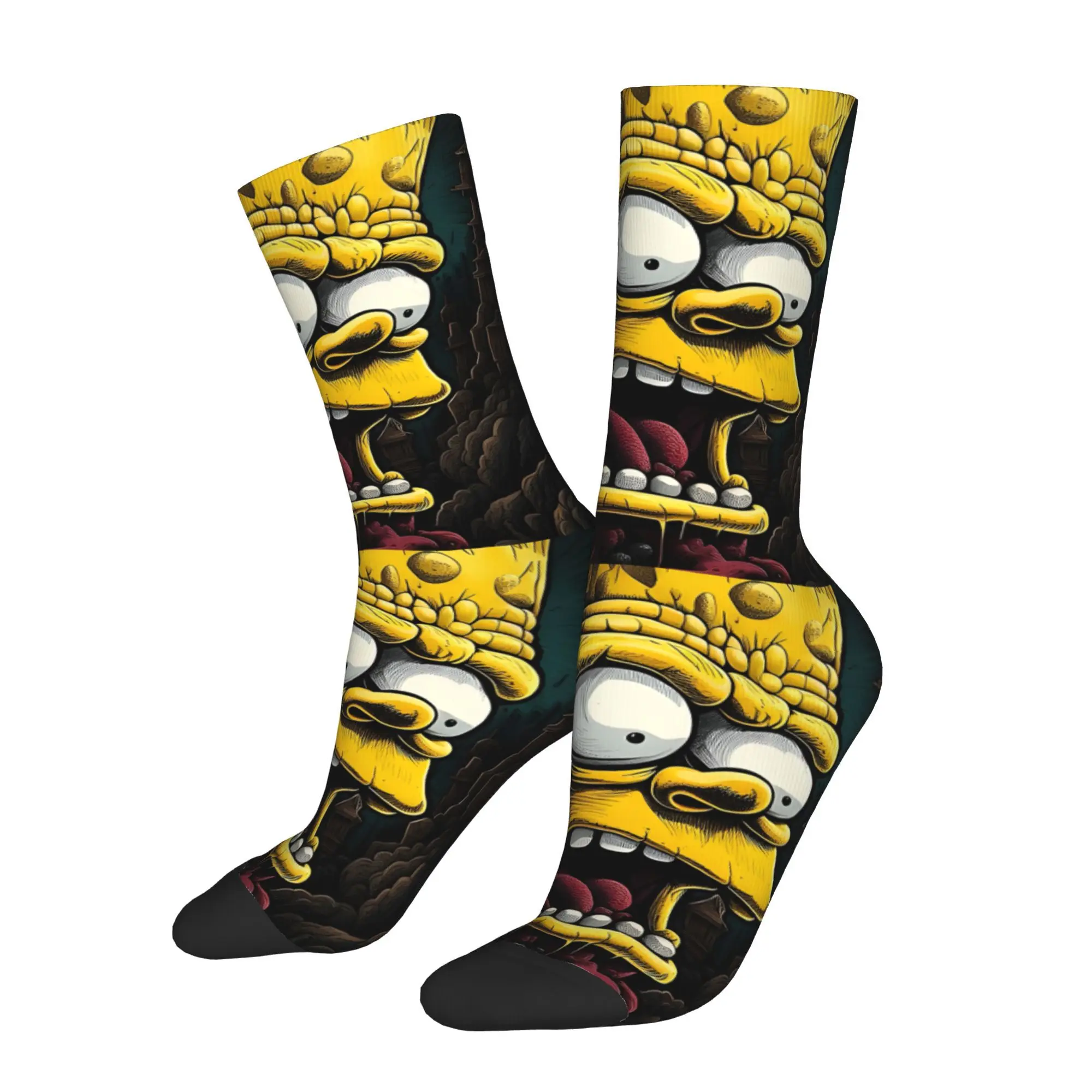 

Sim-psonss Funny Anime Cartoon Men Socks Cycling Novelty Spring Summer Autumn Winter Stockings