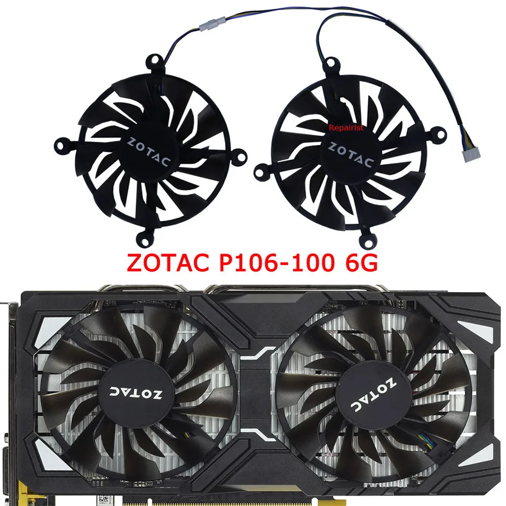 2Pcs/Set,GPU Card Cooler Fan,GA92S2H,For ZOTAC GTX1060-6GD5,ZOTAC P106-100 6G,ZOTAC GTX 950-2GD5 HA,ZOTAC GTX 960-4GD5 HB
