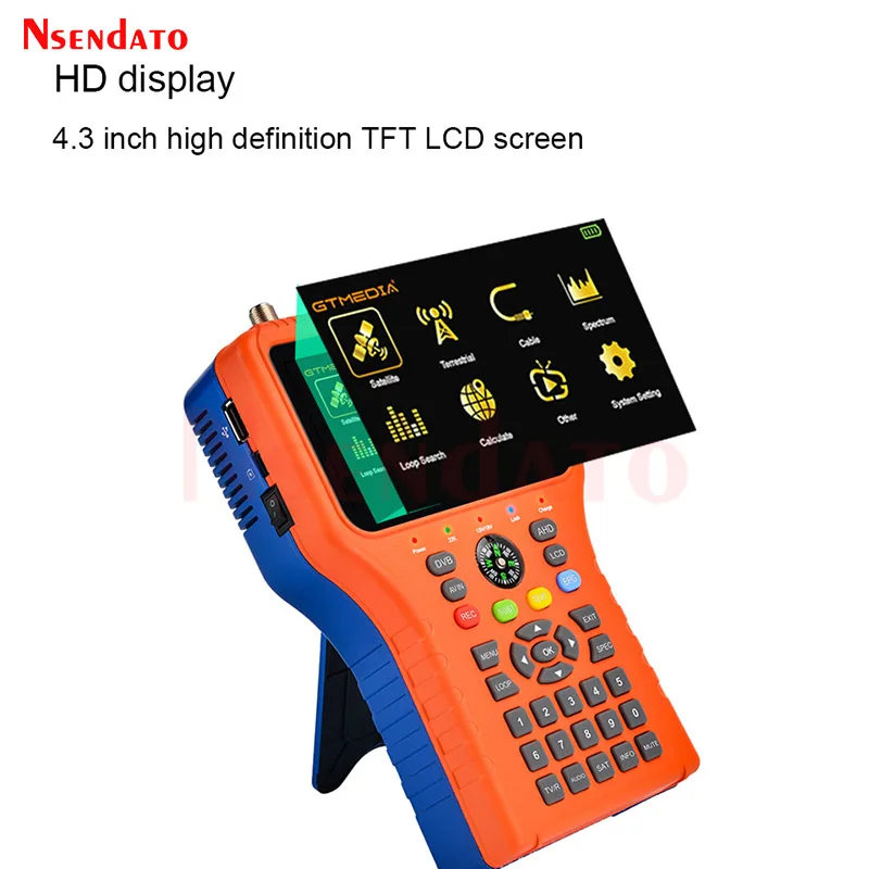 Sat finder pro 2 hd衛星信号,GTMEDIA-V8 sat finder,DVB-T2,DVB-S2X, DVB-S2, DVB-S, DVB-T2,自動パズル機能,azの角度,el for acm,iOS