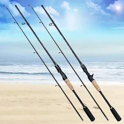 1.8M 1.65M Fishing Rod Carbon Fiber Spinning Casting Lure Pole Bait WT 8-25G Line WT 8-15LB Hard Fast Bass Fishing Rods