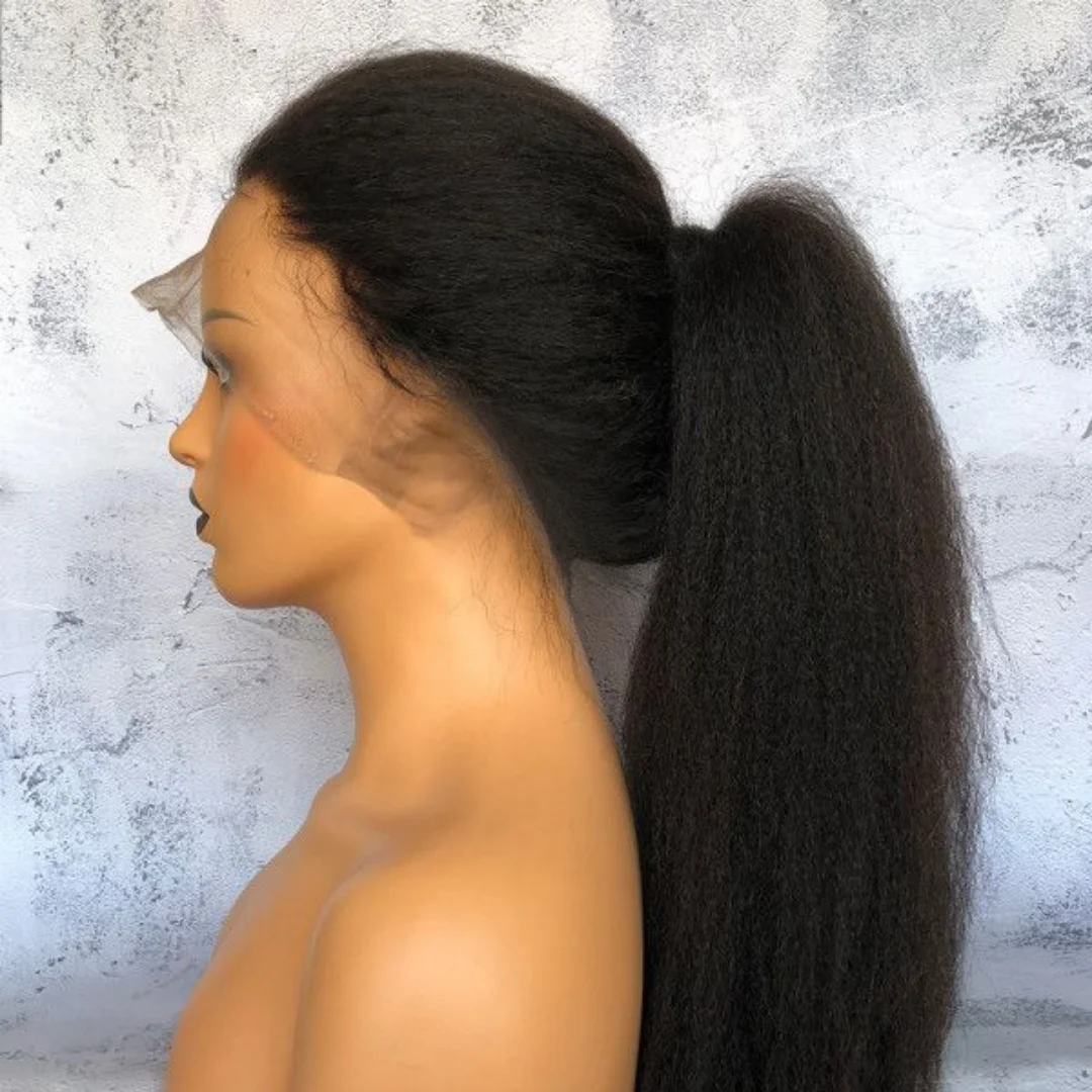 

Бесклеевой длинный мягкий яки натуральный черный 26 дюймов странный прямой парик фронта шнурка для женщин с волосами ребенка синтетические предварительно выщипанные ежедневно