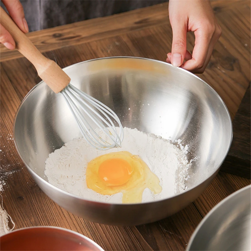 

Миска для смешивания салата из нержавеющей стали, фрукты, суп, рамен, миски для раковины, кухонный контейнер для приготовления пищи, выпечки, контейнер для хранения еды, кухонная посуда