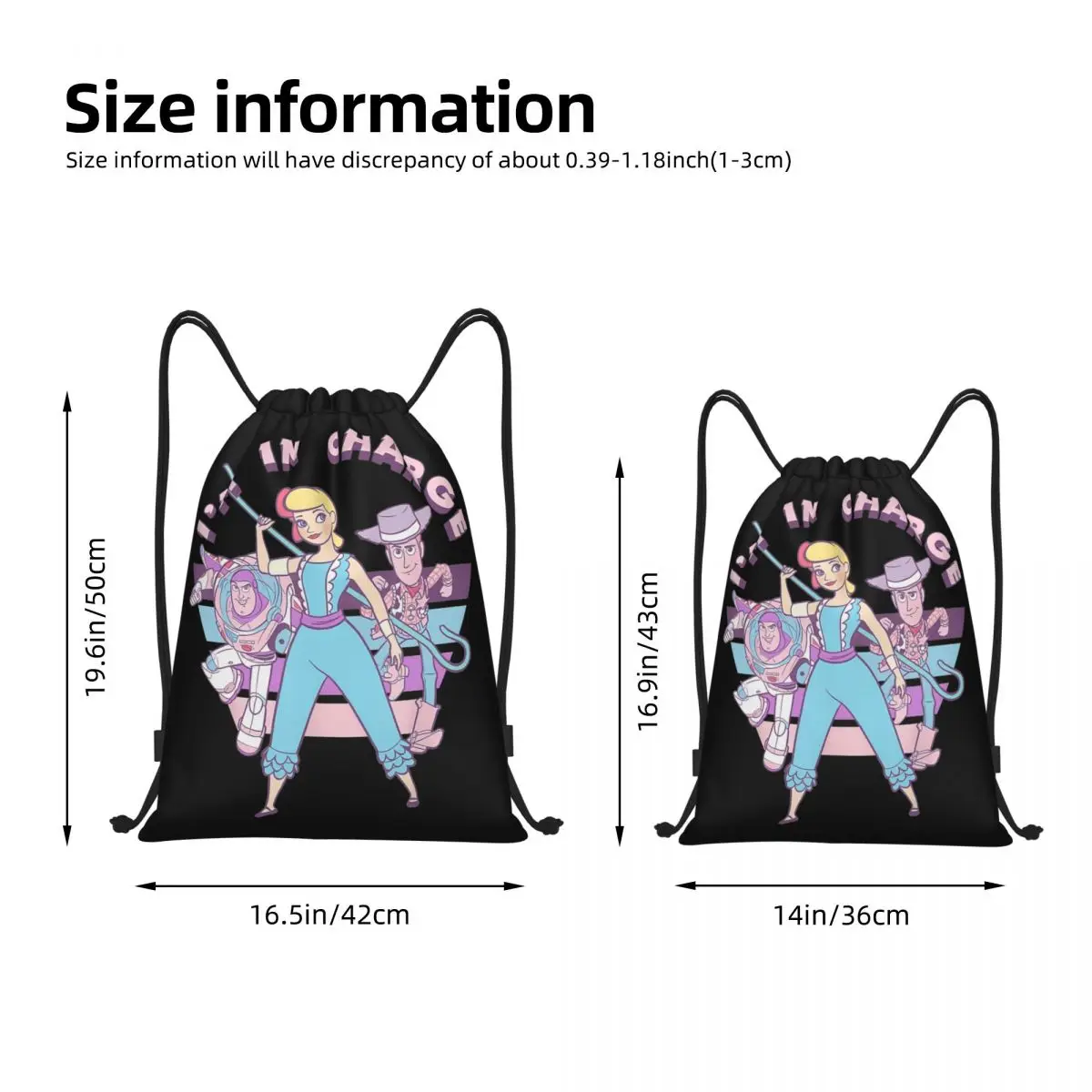 Toy Story Cartoon Kids Movies Drawstring Bags Sports Backpack Gym Sackpack Jessie String Bag for Running