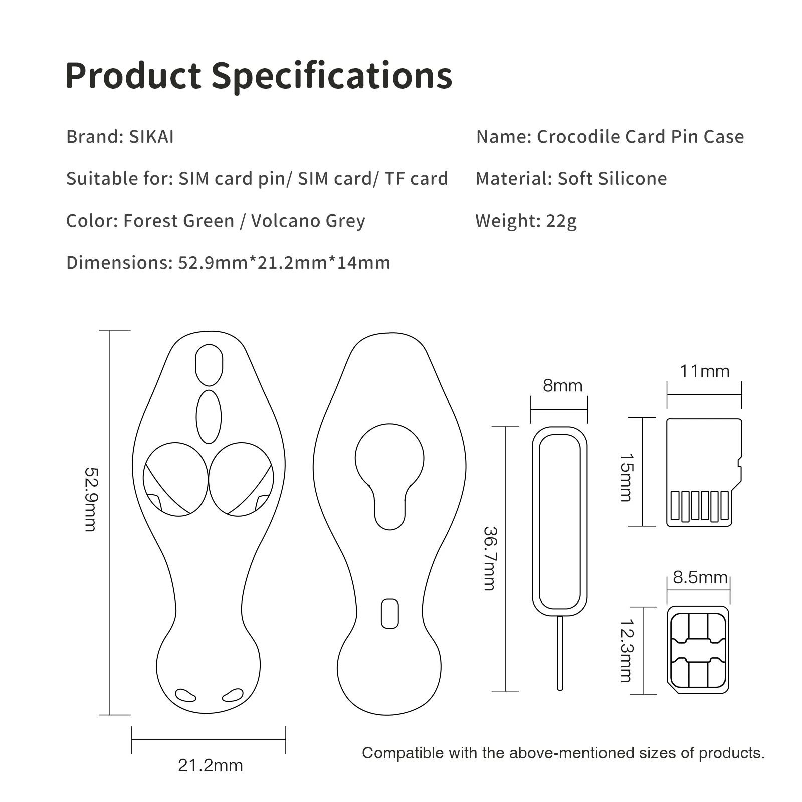 Ago per Pin di espulsione della scheda Sim Anti-smarrimento con custodia per telefono cellulare universale perno di espulsione SIM TF Card Remover vassoio portachiavi