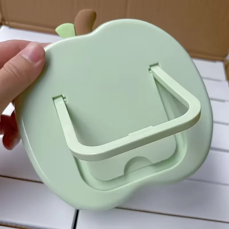 Zweifarbiger Apple 3D-Schminkspiegel für den Schreibtisch, stilvolles, niedliches Design, abgerundete Kanten, exquisite Detailarbeit – Detail 2