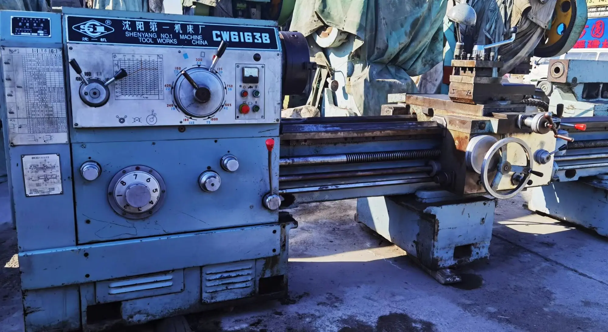 Collegamento orizzontale usato Cw6163b per tornio manuale in metallo ad alta precisione in acciaio