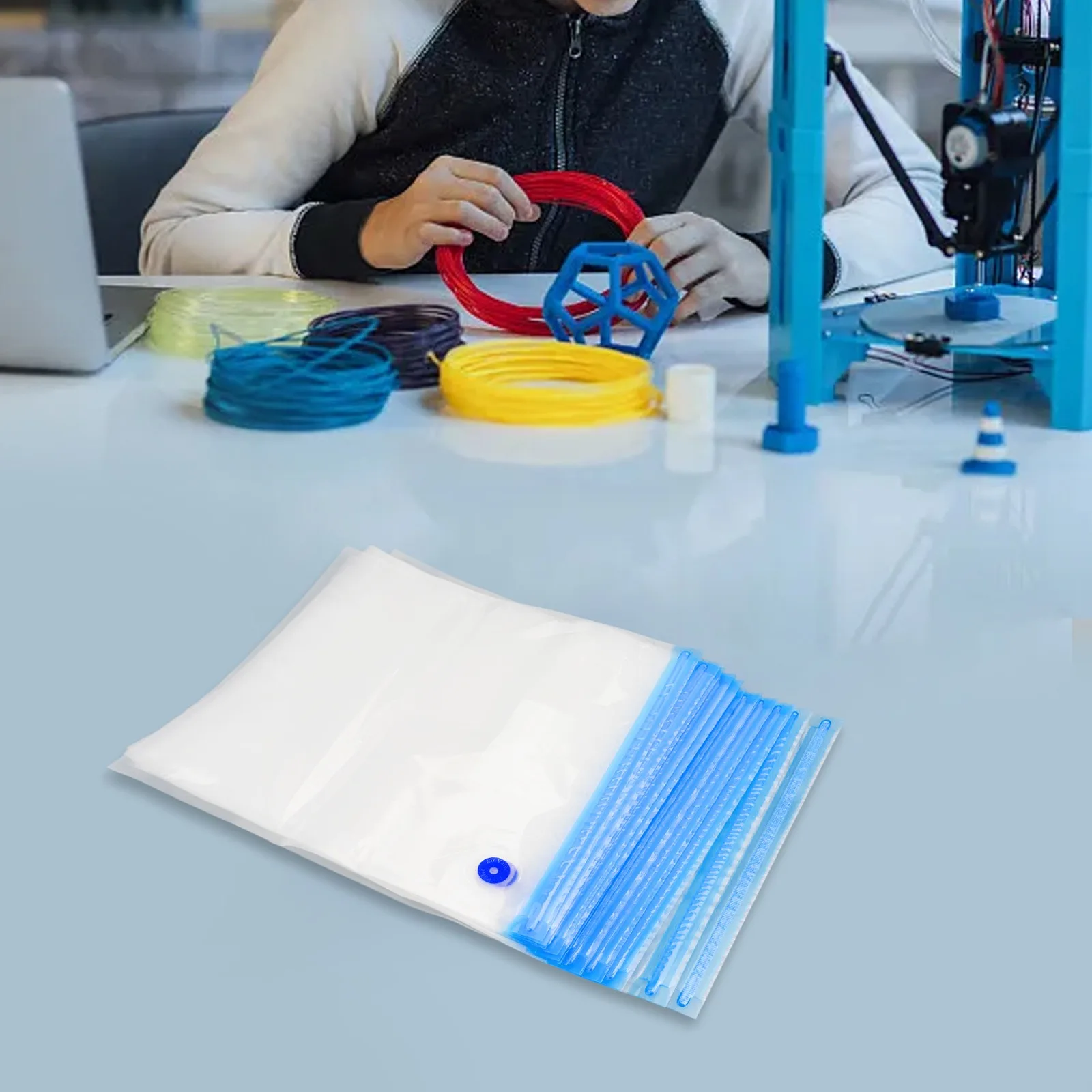 

Efficient Air Removal For Filaments Moisture Protection Filament Protection 30x34 Cm Vacuum Compression Storage Double Zip Seal