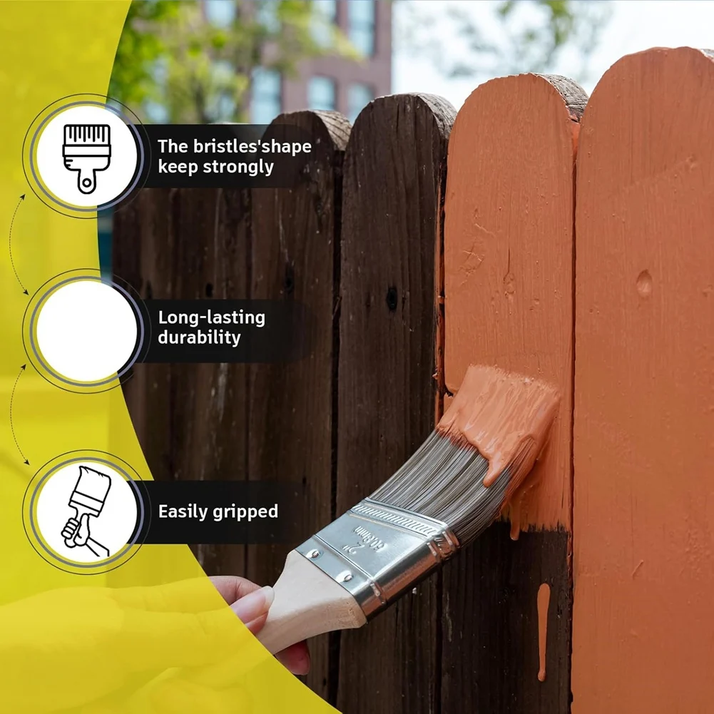 

Набор кистей SHGO-Mister Rui-Paint — 4 упаковки угловых кистей для отделки шкафа и настенной живописи, подходят для масла, латекса, синтетической щетины