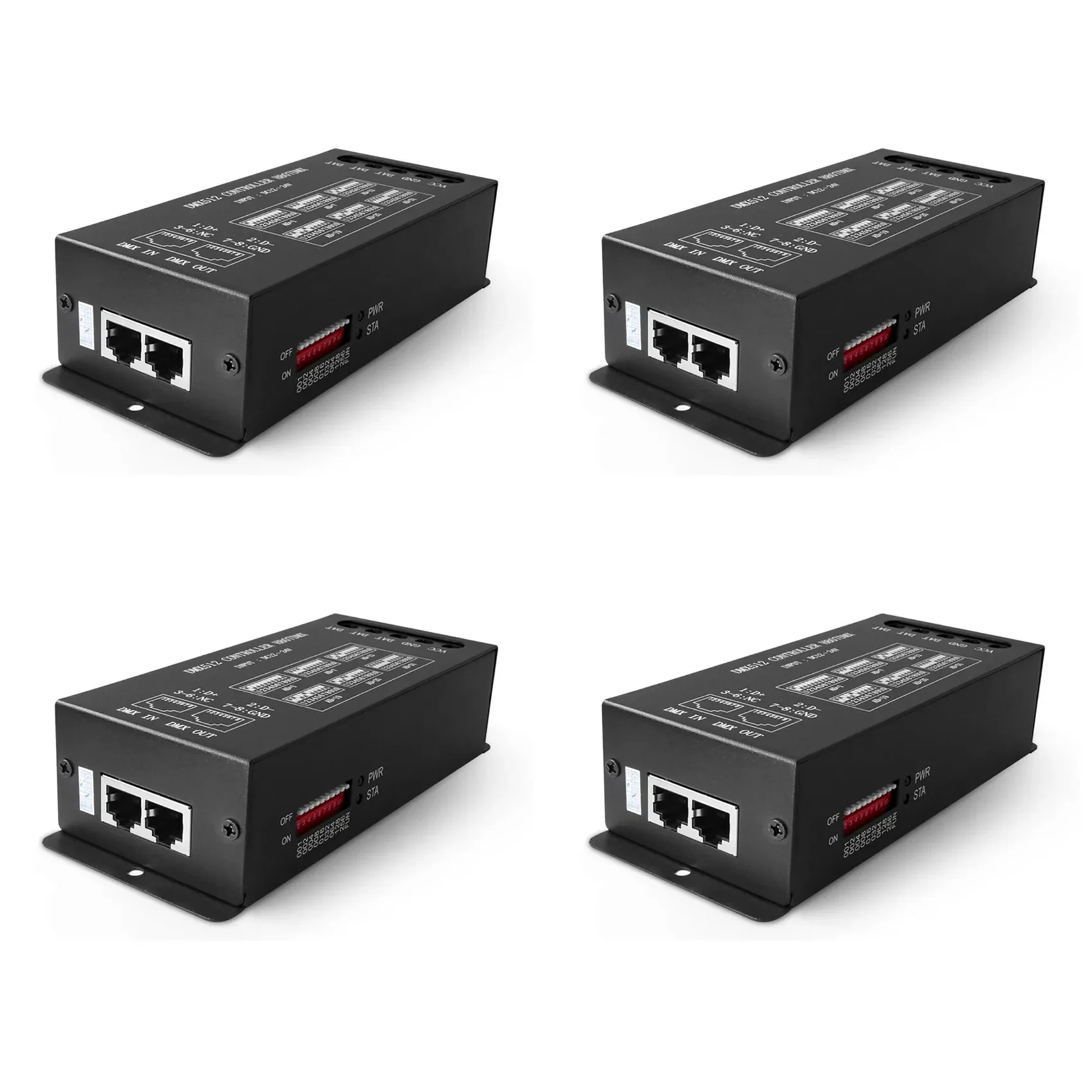 ABXF-4X DMX512 H807 RGB LED Controller DMX WS2811 WS2812B WS2813 Pixels Led Strip Controller DMX Stage Light 1024Pixels