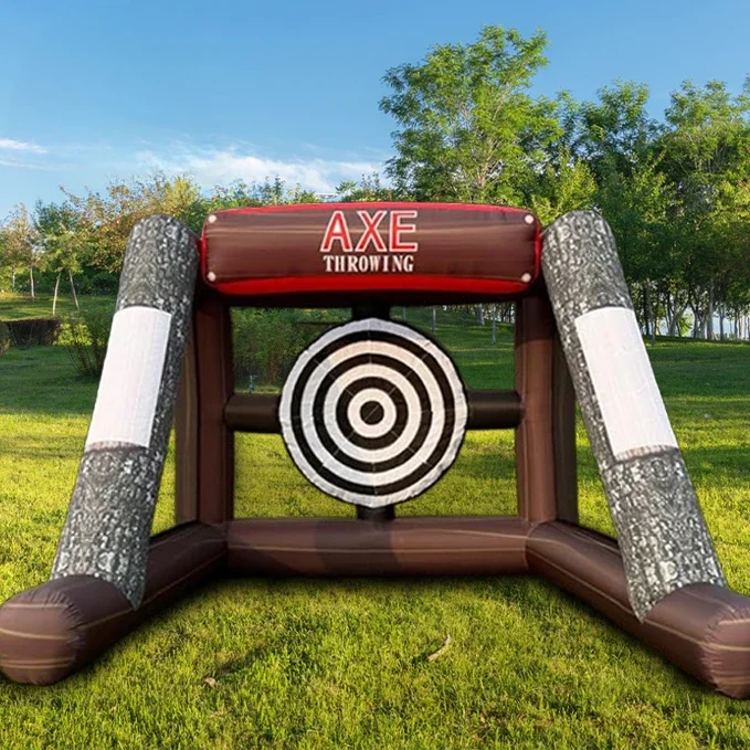 Outdoor Inflatable Axe Throwing Game Fun Sports Entertainment with Sticky Target