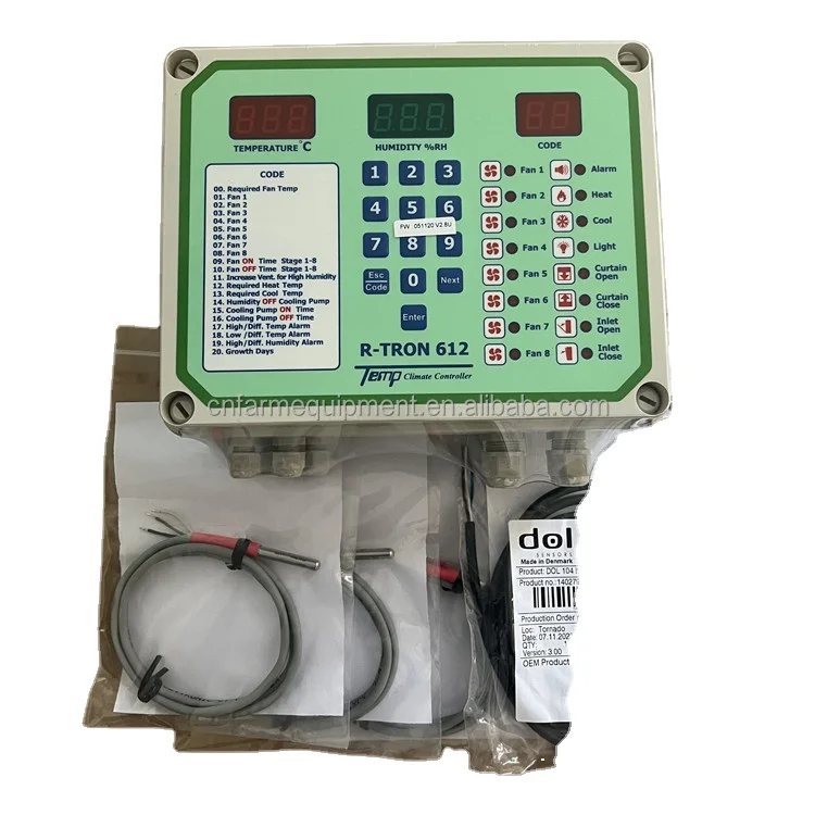 R-TRON 612 Environment Controller Poultry Equipment Accessories  Control Feed Line, Water Line, Fan, Etc