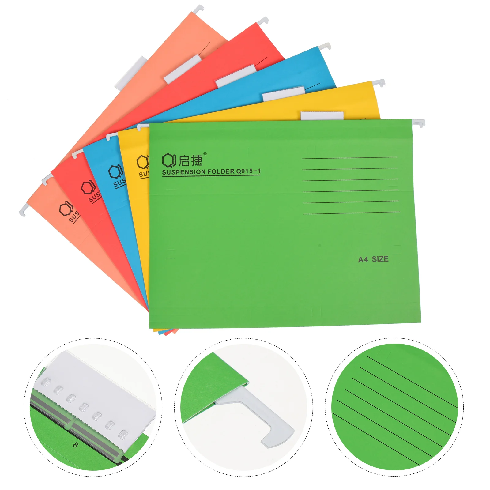 5 Pcs Receipts Organizer Folder Colorful Bills Holder Multi-layer Colored Folders