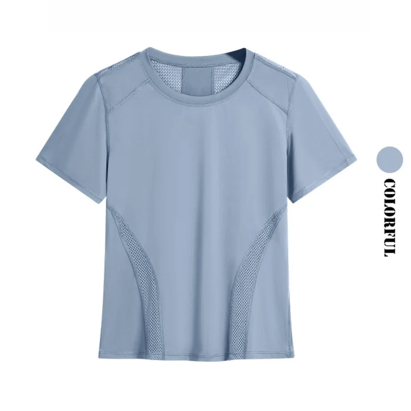 DRUR Summer Lightweight Running T Shirt Women Quick Dry Gym Workout Top Breathable Loose Fit Sports Tee Activewear Yoga Clothes view 2