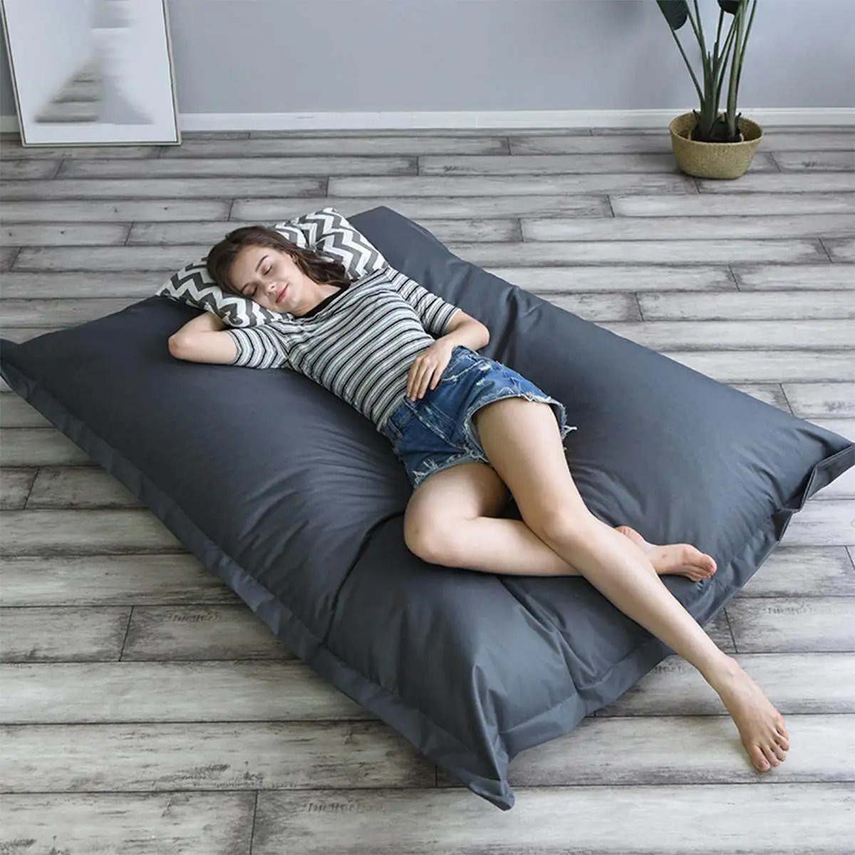 Giant Waterproof Bean Bag Floor Cushion, Polyester Pillow, Garden, Indoor and Outdoor, 140x180cm, XXXL, No Filler