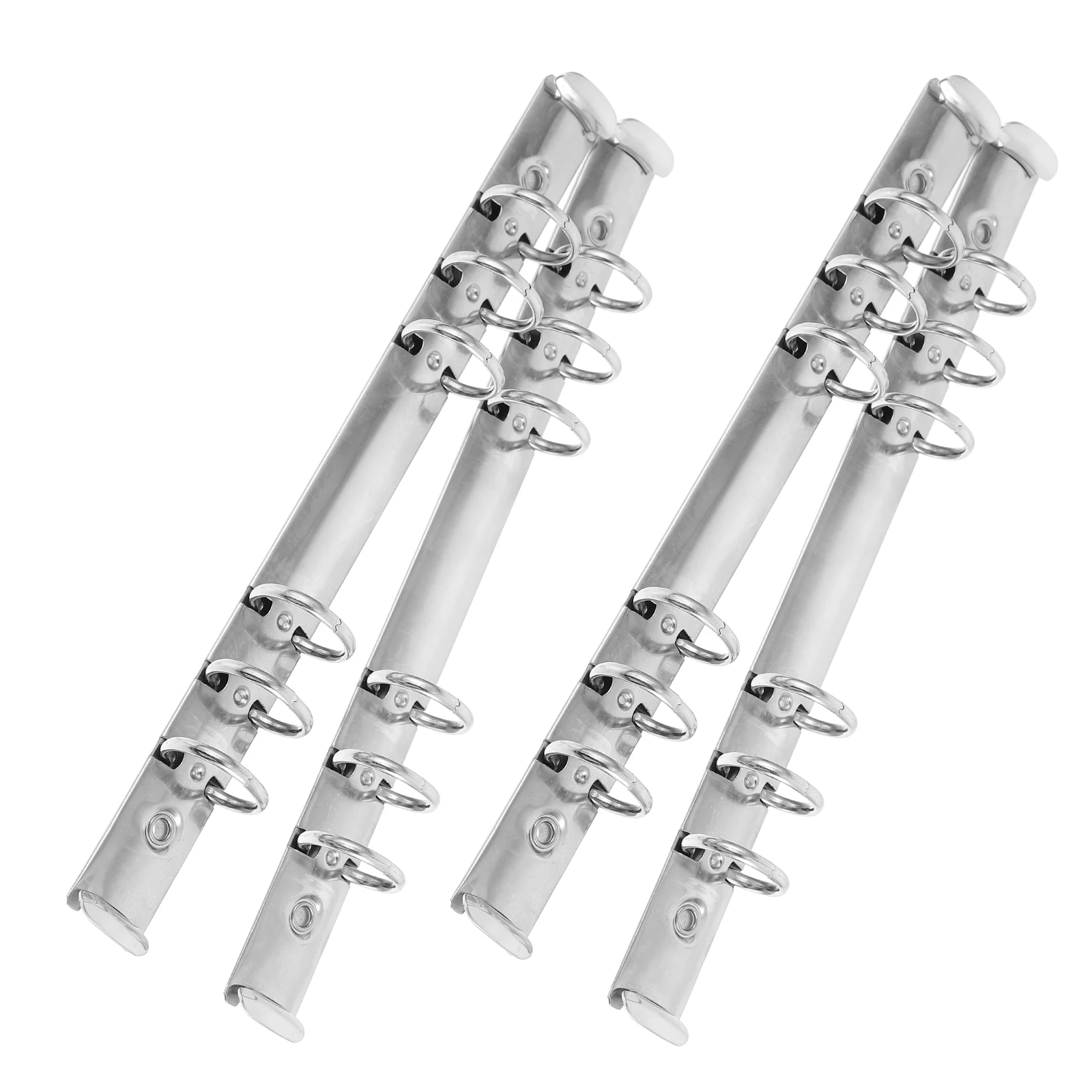 

4Pcs Simple Stylish Binders Stainless Steel Ring Creative Stationery for Teachers Students Daily Organization Supplies