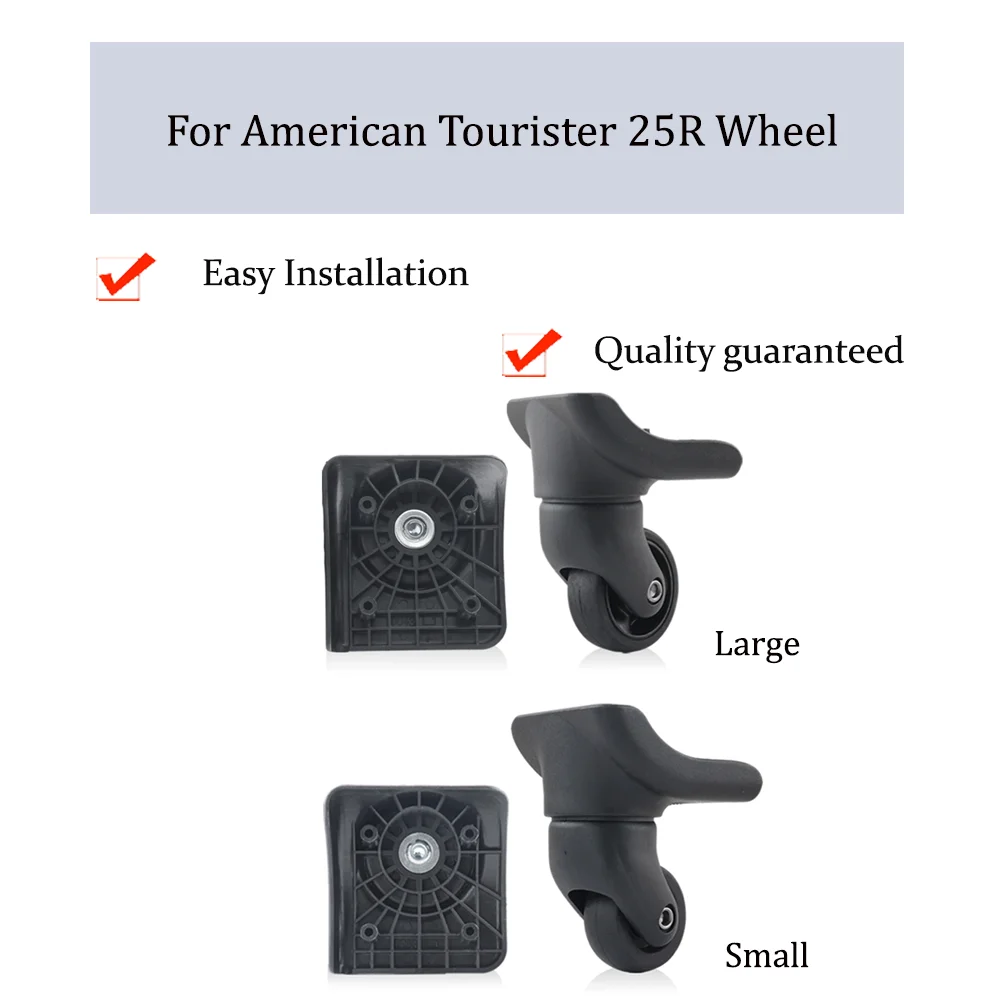 

For American Tourister 25R Universal Wheel Replacement Trolley Case Luggage Pulley Silent Smooth Shock Absorbing Caster Wheel