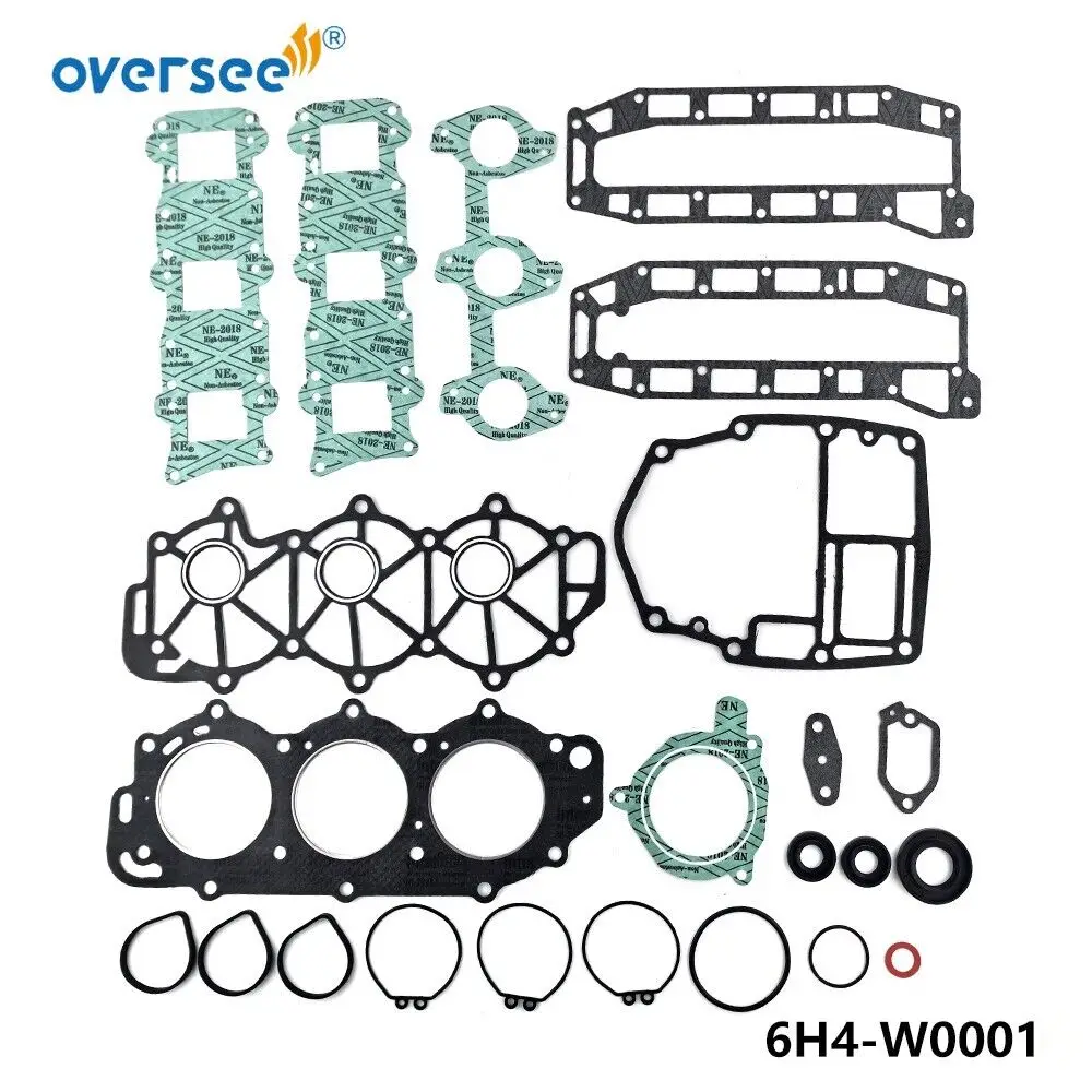 

6H4-W0001-01 Powerhead Gasket Kit Replaces For Yamaha Outboard Engine 3 Cylinder