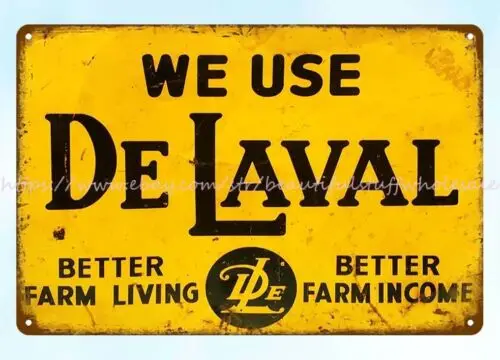 home decor and accessories We Use De Laval metal tin sign