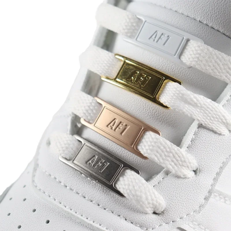 

Плоские спортивные шнурки для AF1 с 1 парами шнурков для обуви Mental Tag Charms Оригинальные сменные шнурки для обуви для мужчин и женщин AF1 Костюм