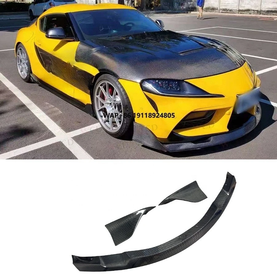 

High Quality Carbon Fiber Front Lip for Supra GR A90 A91 Mk5 2019+ 3PCS AG Style Front Bumper Lip Splitter Spoiler