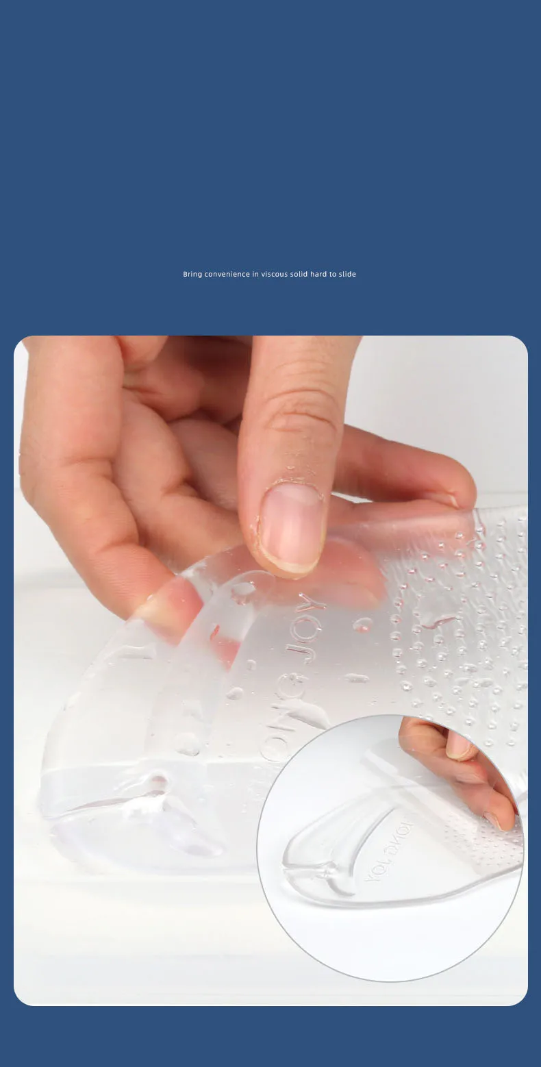 Plantillas de silicona autoadhesivas con Clip de cojín de siete puntos, palma completa, deportes para hombres y mujeres, comodidad inferior súper suave, 1 par